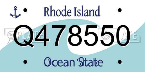 Q478550 Rhode Island License Plate