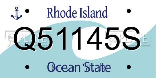Q51145S Rhode Island License Plate