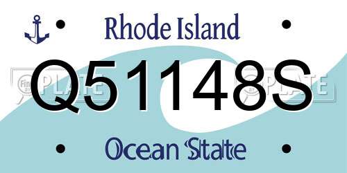 Q51148S Rhode Island License Plate