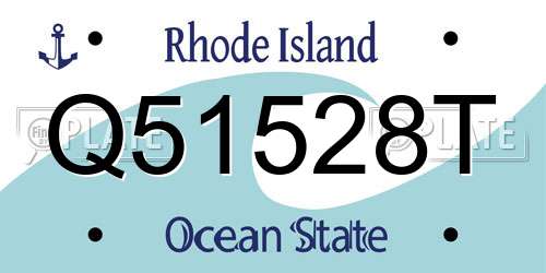 Q51528T Rhode Island License Plate