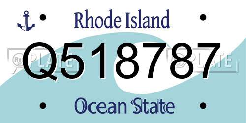 Q518787 Rhode Island License Plate