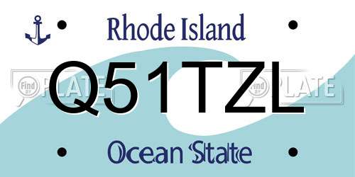Q51TZL Rhode Island License Plate