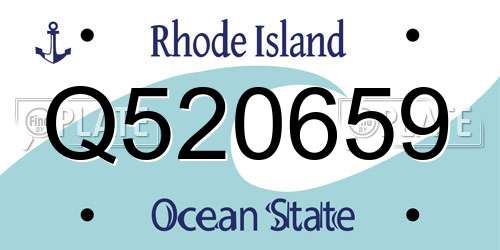 Q520659 Rhode Island License Plate
