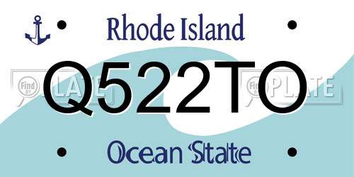 Q522TO Rhode Island License Plate