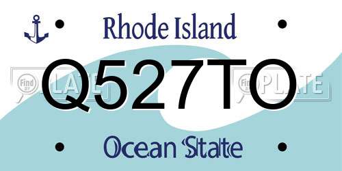 Q527TO Rhode Island License Plate