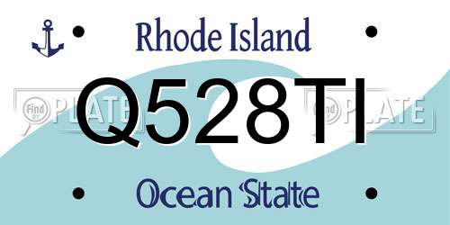 Q528TI Rhode Island License Plate