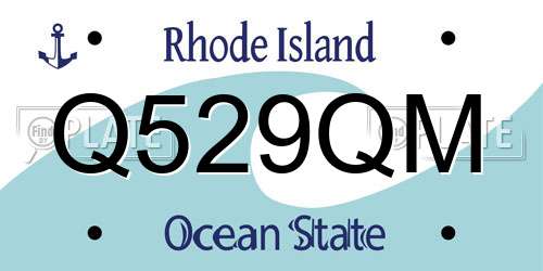 Q529QM Rhode Island License Plate