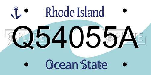 Q54055A Rhode Island License Plate