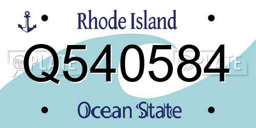 Q540584 Rhode Island License Plate