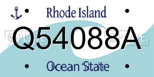 Q54088A Rhode Island License Plate