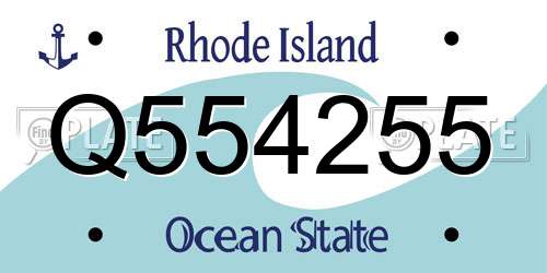 Q554255 Rhode Island License Plate