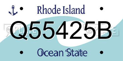 Q55425B Rhode Island License Plate