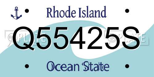 Q55425S Rhode Island License Plate