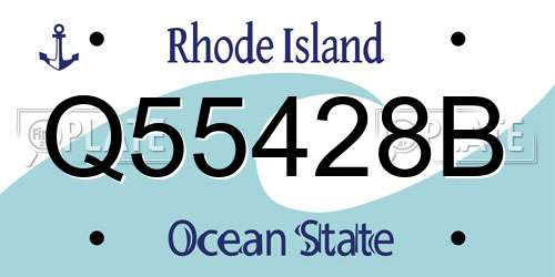 Q55428B Rhode Island License Plate