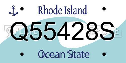 Q55428S Rhode Island License Plate