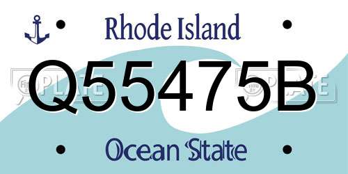 Q55475B Rhode Island License Plate