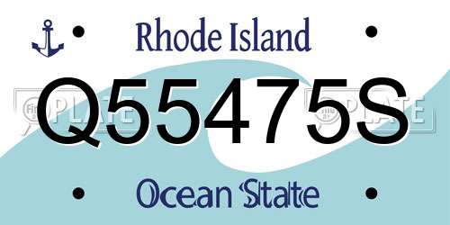 Q55475S Rhode Island License Plate