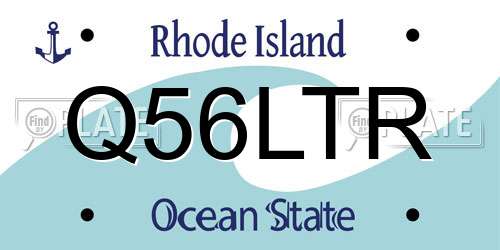 Q56LTR Rhode Island License Plate