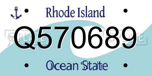 Q570689 Rhode Island License Plate