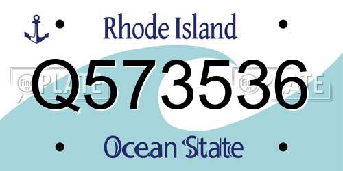 Q573536 Rhode Island License Plate
