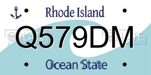 Q579DM Rhode Island License Plate