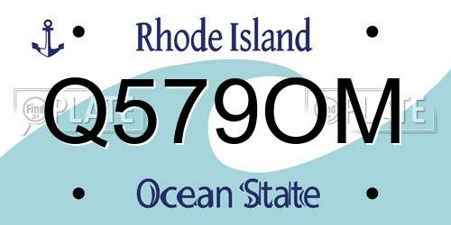 Q579OM Rhode Island License Plate