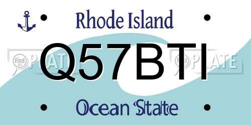 Q57BTI Rhode Island License Plate