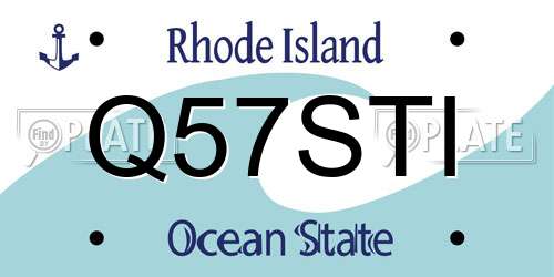 Q57STI Rhode Island License Plate