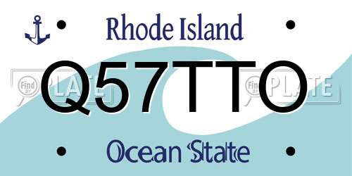 Q57TTO Rhode Island License Plate