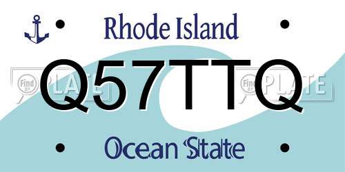 Q57TTQ Rhode Island License Plate