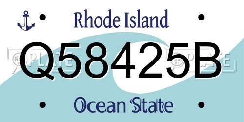 Q58425B Rhode Island License Plate