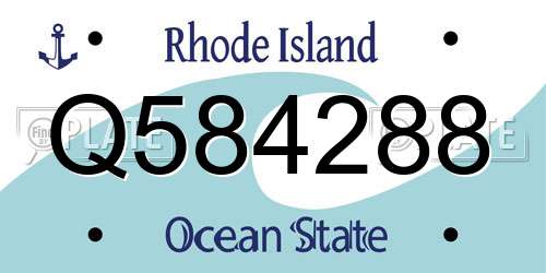 Q584288 Rhode Island License Plate