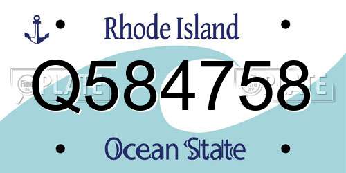 Q584758 Rhode Island License Plate