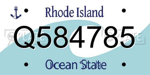 Q584785 Rhode Island License Plate