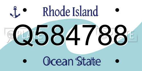 Q584788 Rhode Island License Plate