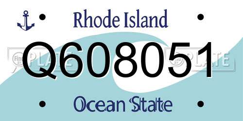 Q608051 Rhode Island License Plate