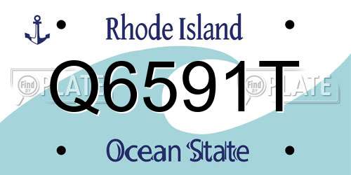 Q6591T Rhode Island License Plate