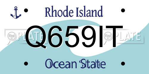 Q659IT Rhode Island License Plate