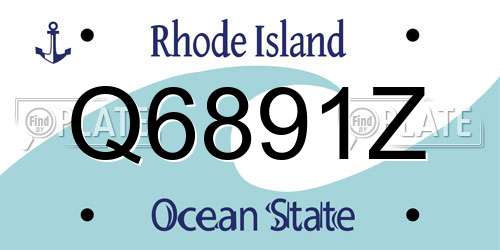 Q6891Z Rhode Island License Plate