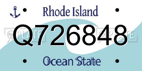 Q726848 Rhode Island License Plate