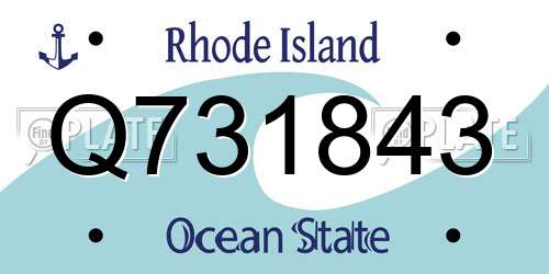 Q731843 Rhode Island License Plate