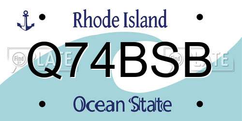 Q74BSB Rhode Island License Plate