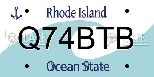 Q74BTB Rhode Island License Plate
