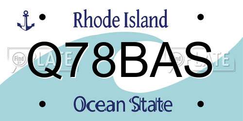 Q78BAS Rhode Island License Plate