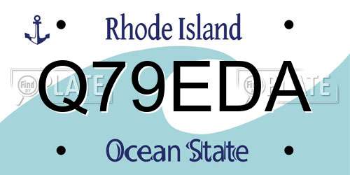 Q79EDA Rhode Island License Plate