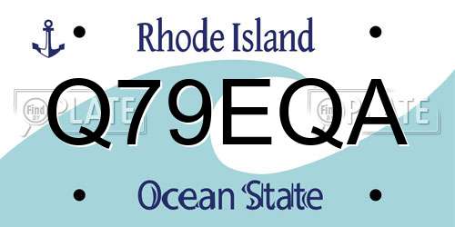 Q79EQA Rhode Island License Plate