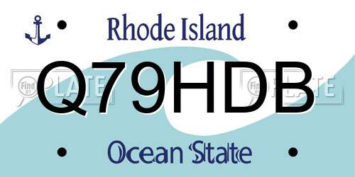 Q79HDB Rhode Island License Plate
