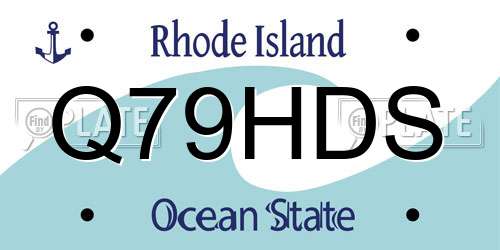 Q79HDS Rhode Island License Plate