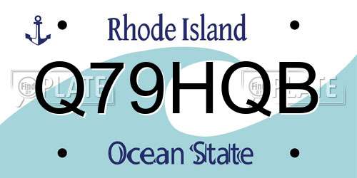 Q79HQB Rhode Island License Plate