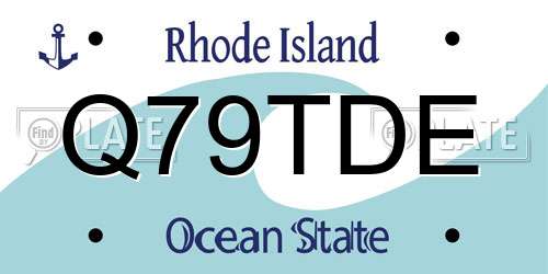 Q79TDE Rhode Island License Plate